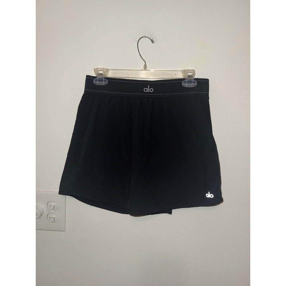 Alo Match Point Tennis Skirt Black Size L NWOT